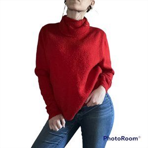 a new day red long sleeve turtle neck sweater size medium